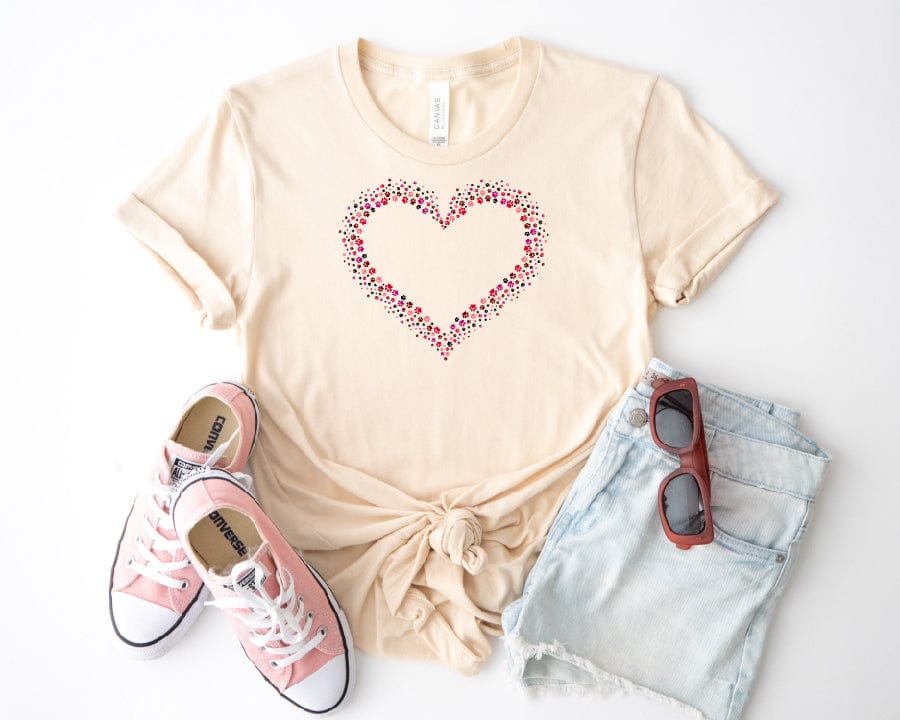 Pawsitively Adorable: "Heart Made of Puppy Paws" Valentine's Day Tee! 🐾💖