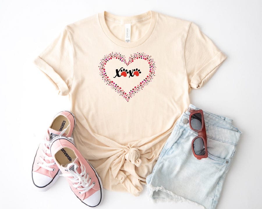 Spread Love: "Heart Made of Puppy Paws, Hugs, and Kisses" Valentine's Day Tee! 🐾💖