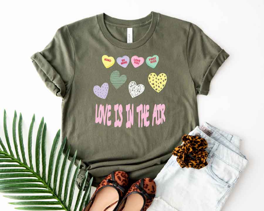 Breathe in the Romance: "Love is in the Air" Valentine's Day Tee!