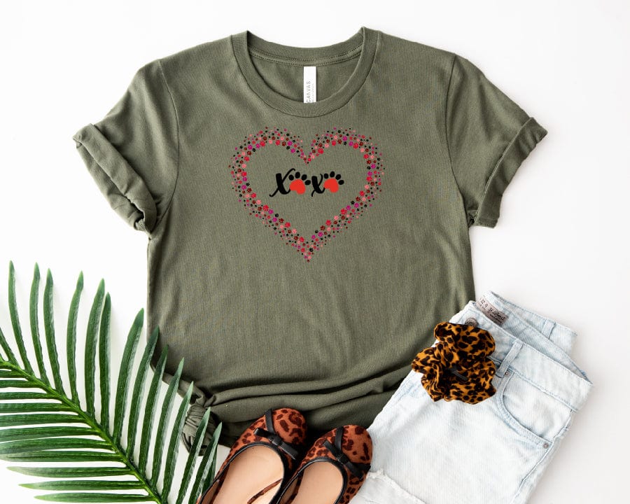 Spread Love: "Heart Made of Puppy Paws, Hugs, and Kisses" Valentine's Day Tee! 🐾💖